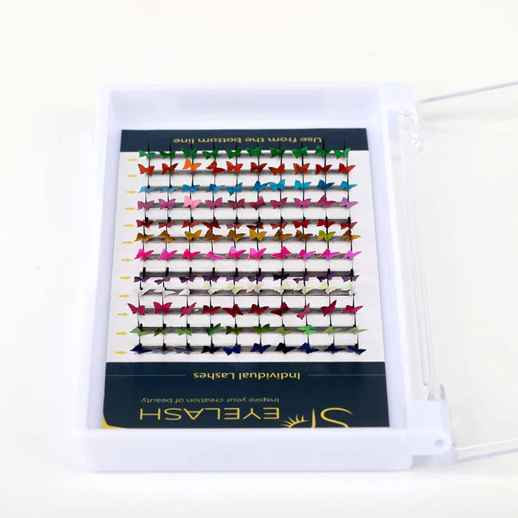 Elevate your style game with vibrant colored false eyelashes!